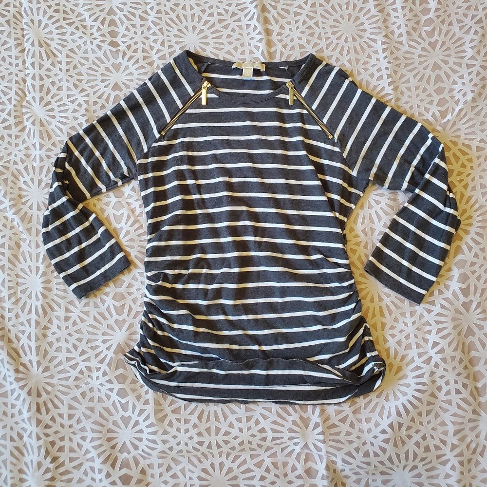 Michael Kors L 3/4 sleeve striped top